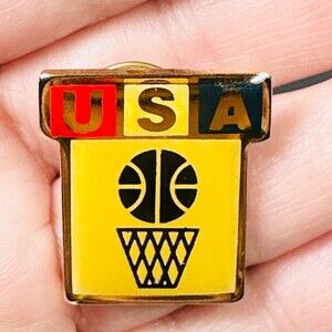 USA Basketball Hoop Net Lapel Pin